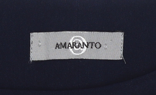 AMARANTO Women's Blue Tank, Size 14, Zip Closure