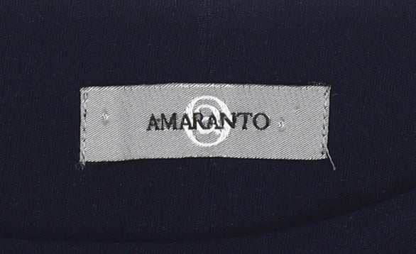 AMARANTO Women's Blue Tank, Size 14, Zip Closure