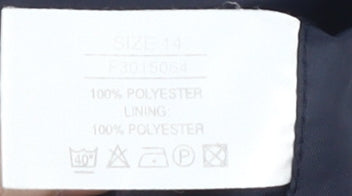 AMARANTO Women's Blue Tank, Size 14, Zip Closure