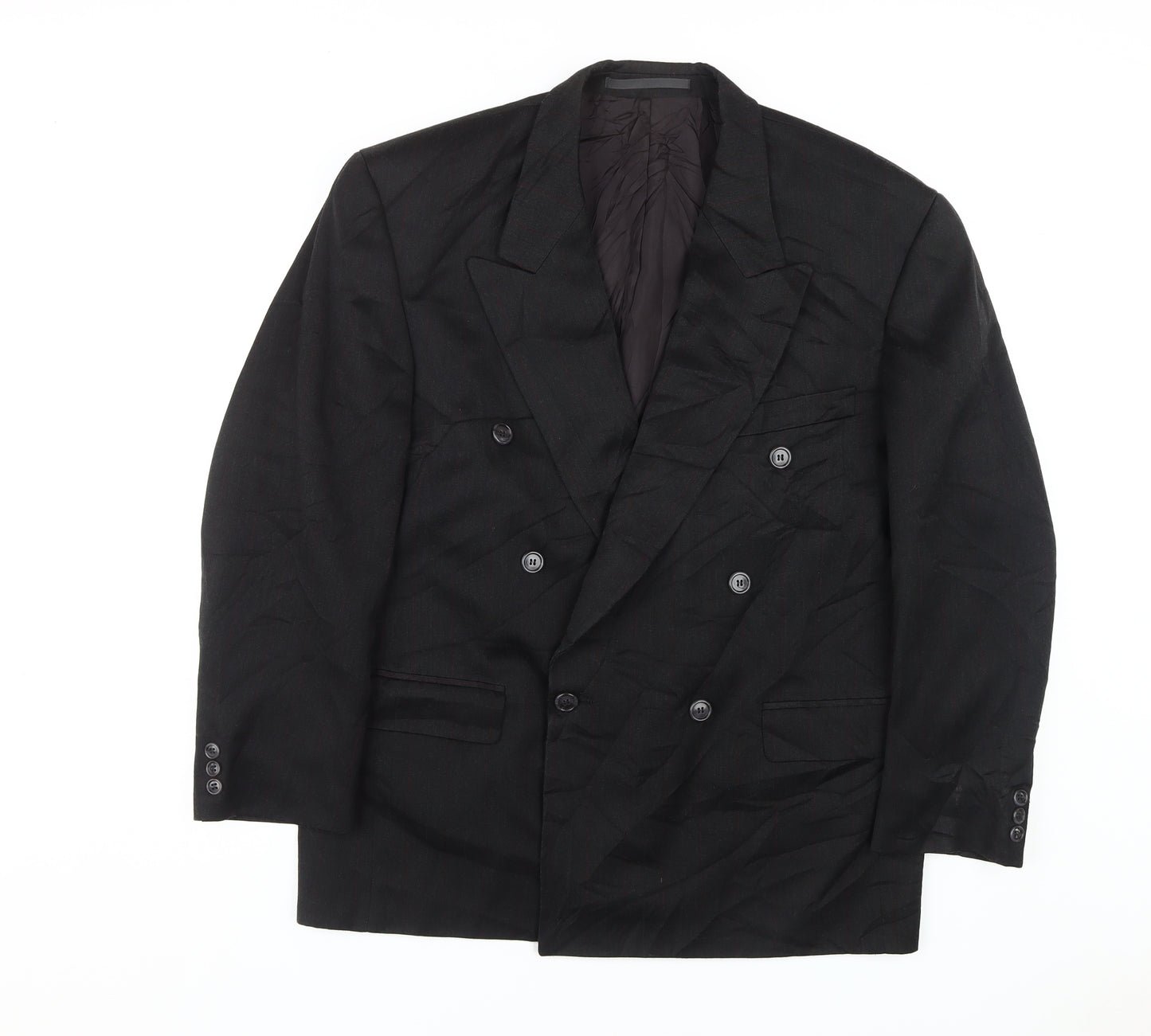 Burton Men's Black Double-Breasted Blazer, Size 42 Short