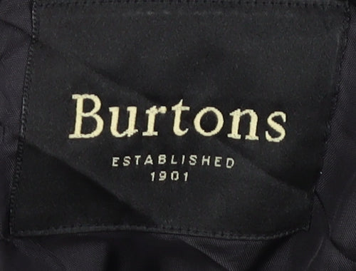 Burton Men's Black Double-Breasted Blazer, Size 42 Short