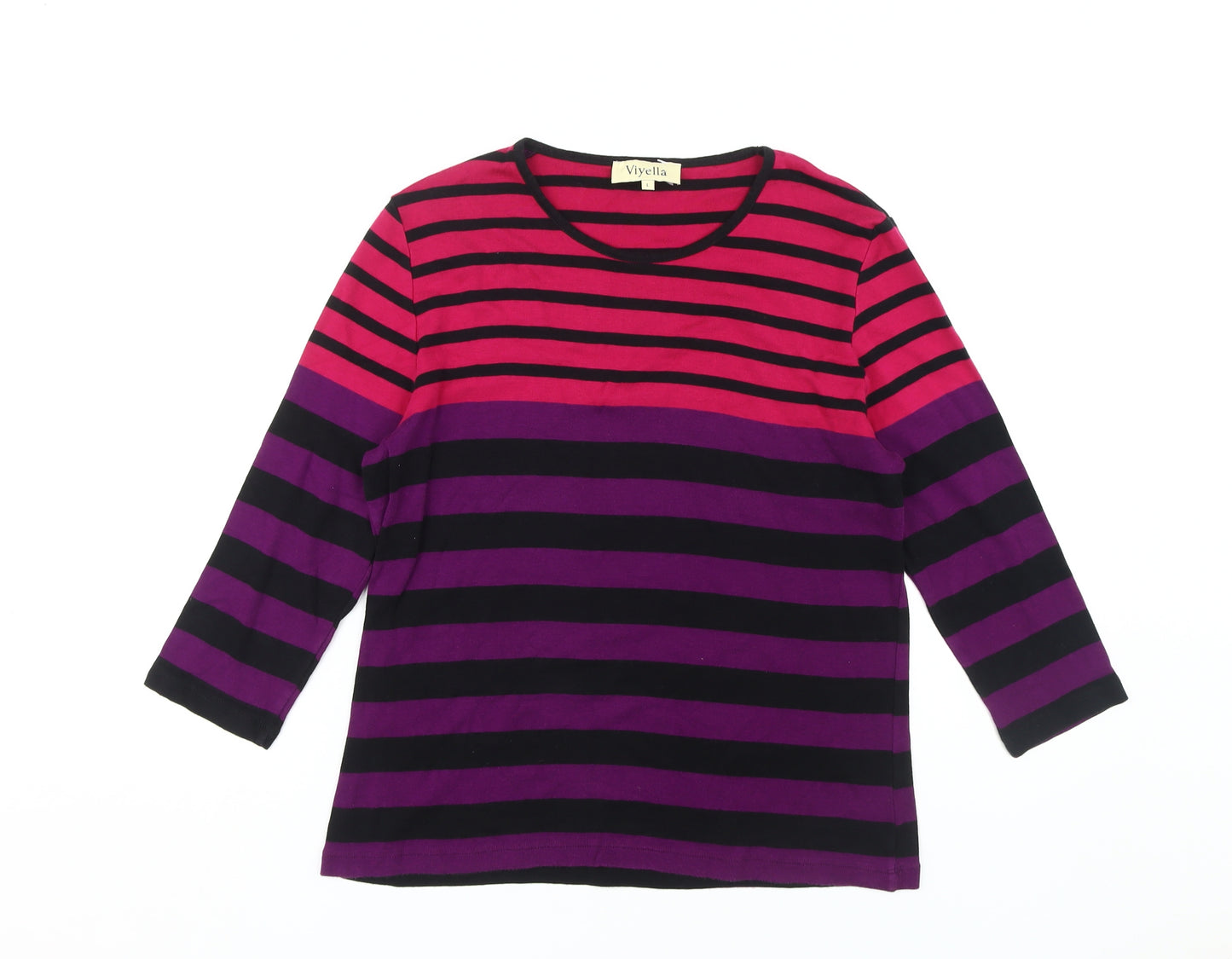 Viyella Women's Multicoloured Striped T-Shirt L