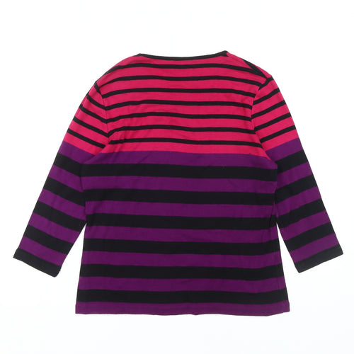 Viyella Women's Multicoloured Striped T-Shirt L
