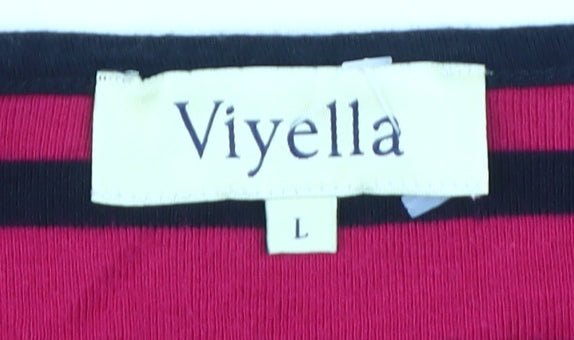 Viyella Women's Multicoloured Striped T-Shirt L