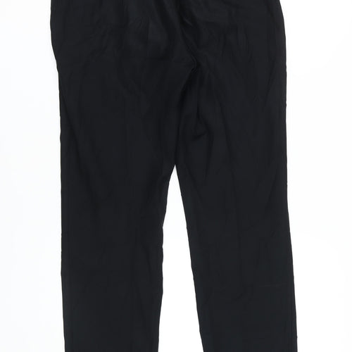 Charles Tyrwhitt Men's Black Wool Slim Fit Trousers 34