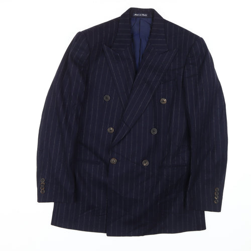 Chester Barrie Men's Blue Double-Breasted Blazer 40R