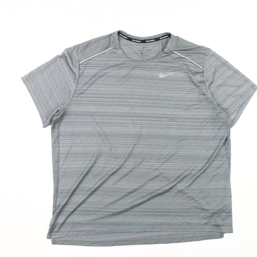 Nike Men's Grey Dri-Fit 2XL Running T-Shirt