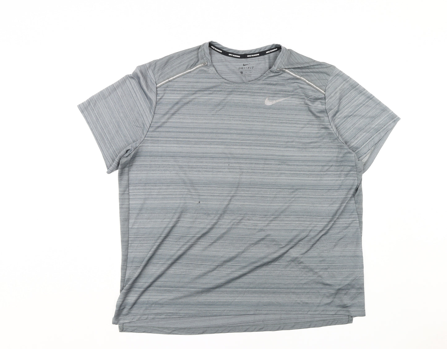 Nike Men's Grey Dri-Fit 2XL Running T-Shirt