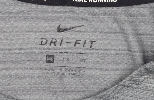 Nike Men's Grey Dri-Fit 2XL Running T-Shirt
