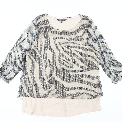 Bonmarché Women's Multicoloured Animal Print Top