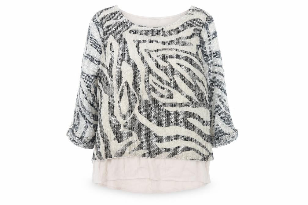 Front view of Bonmarché Women's Multicoloured Animal Print Top