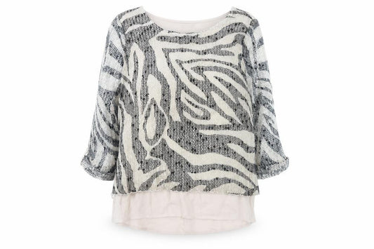 Front view of Bonmarché Women's Multicoloured Animal Print Top