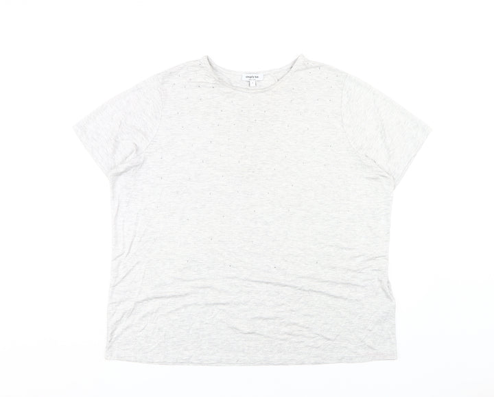 Simply Be Women's Grey Basic T-Shirt Size 18