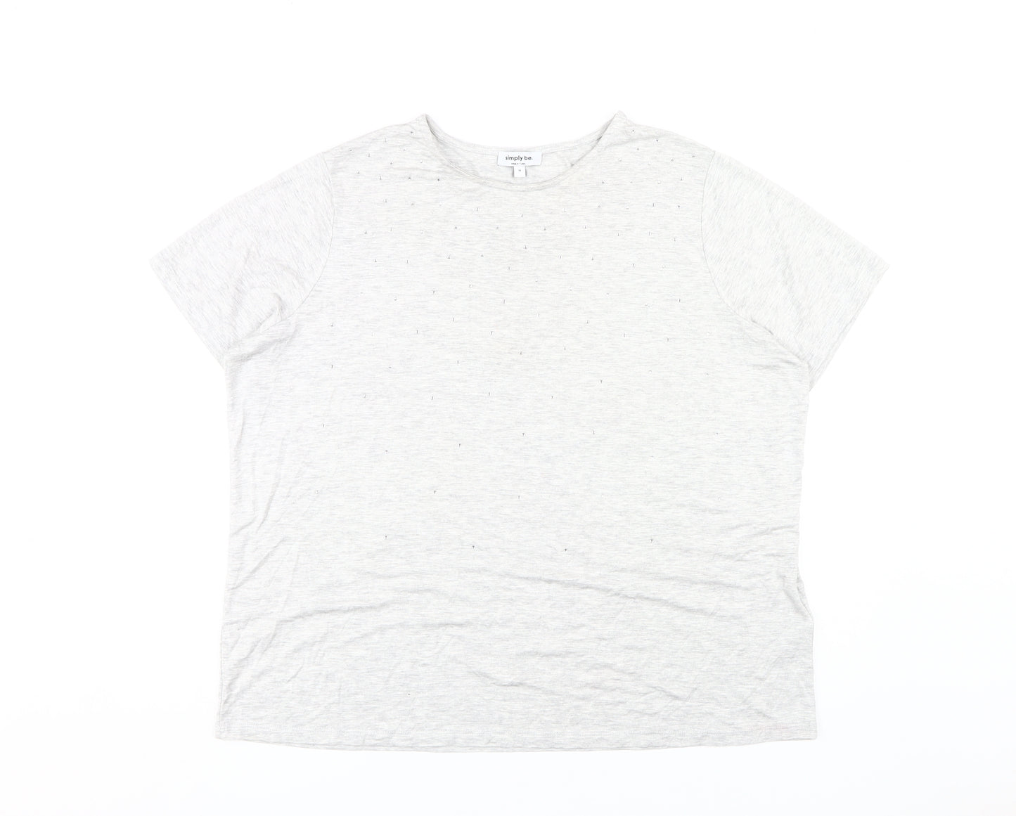 Simply Be Women's Grey Basic T-Shirt Size 18