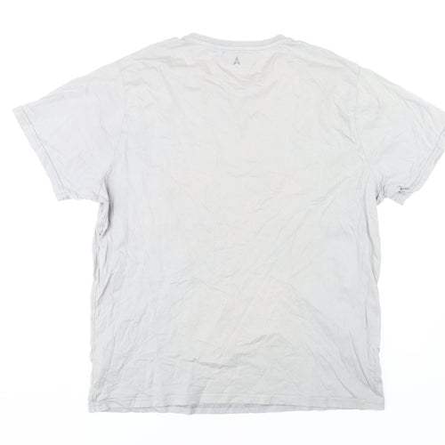 Technicals Men's Grey XL Cotton Crew Neck T-Shirt