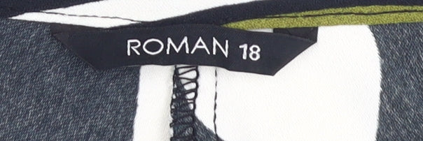 Roman Women's Multicoloured Floral Dress Size 18