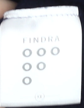 FINDRA Women's Black Merino Wool Jumper XL