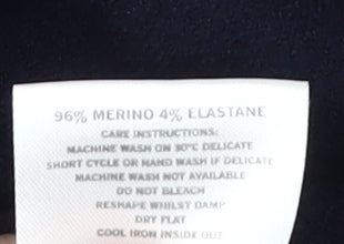 FINDRA Women's Black Merino Wool Jumper XL
