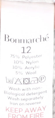 Bonmarché Women's Ivory V-Neck Jumper Size 12