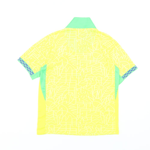 Nike Boys Yellow Football Jersey 2XS Athletic Collared