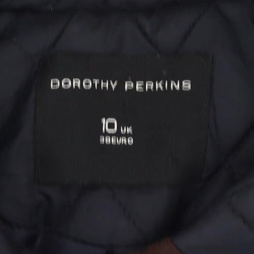 Dorothy Perkins Women's Blue Quilted Jacket, Size 10