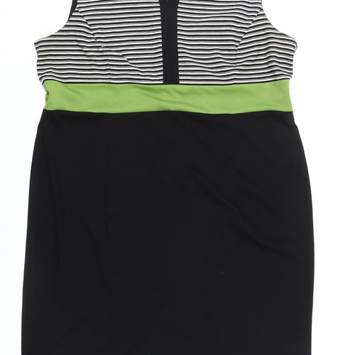 Debenhams Women's Black Striped Plus Size Dress 22