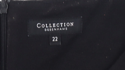 Debenhams Women's Black Striped Plus Size Dress 22