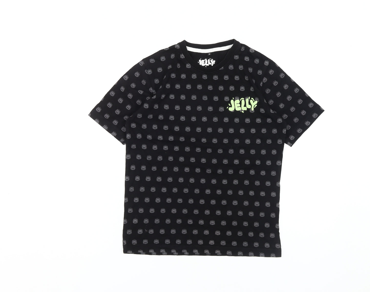 Jelly Boys Black Graphic Print T-Shirt M Pullover