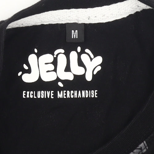 Jelly Boys Black Graphic Print T-Shirt M Pullover