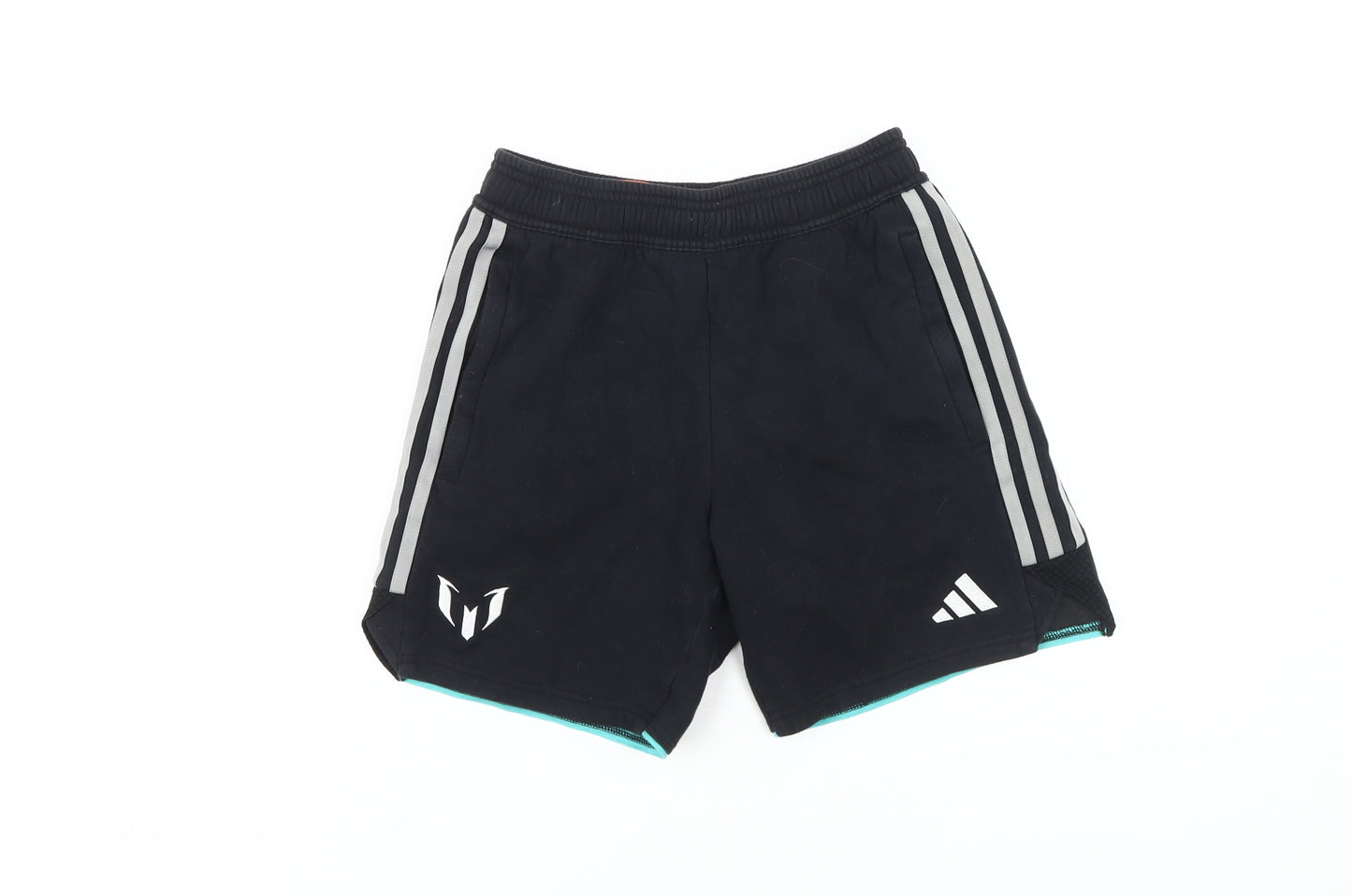 Adidas Boys Black Gym Shorts 11-12 Years Elastic Waist