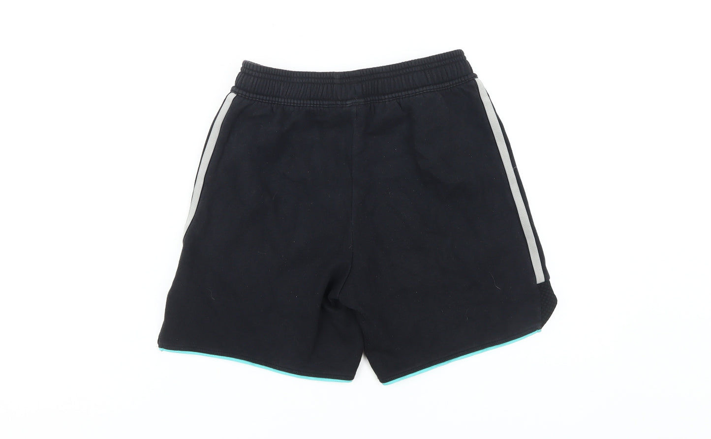 Adidas Boys Black Gym Shorts 11-12 Years Elastic Waist