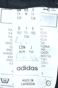 Adidas Boys Black Gym Shorts 11-12 Years Elastic Waist