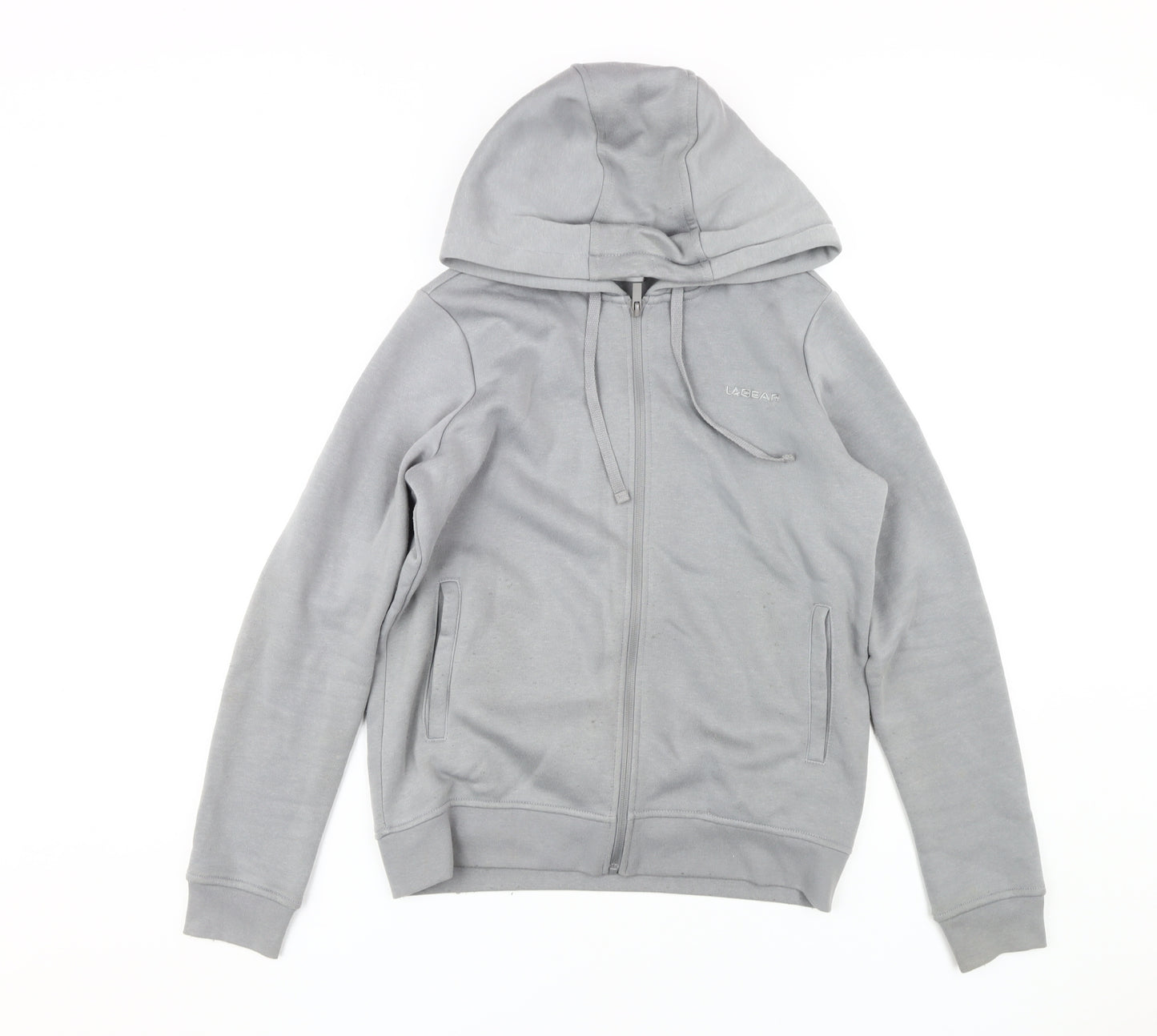 LA Gear Women's Grey Full Zip Hoodie Size 10