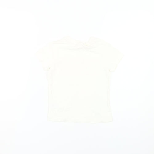 Marvel Boys White Graphic T-Shirt 5-6 Years Cotton Logo