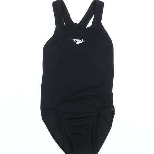 Speedo Women's Black Racerback One Piece Swimsuit Size 8