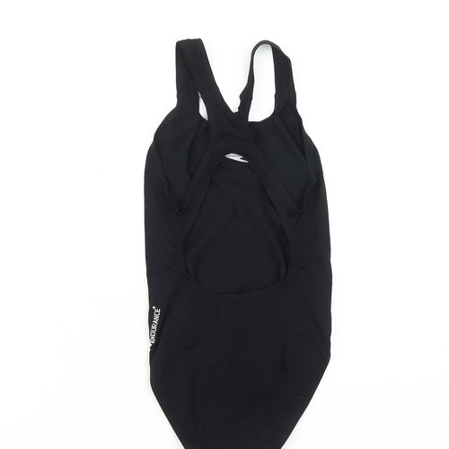 Speedo Women's Black Racerback One Piece Swimsuit Size 8