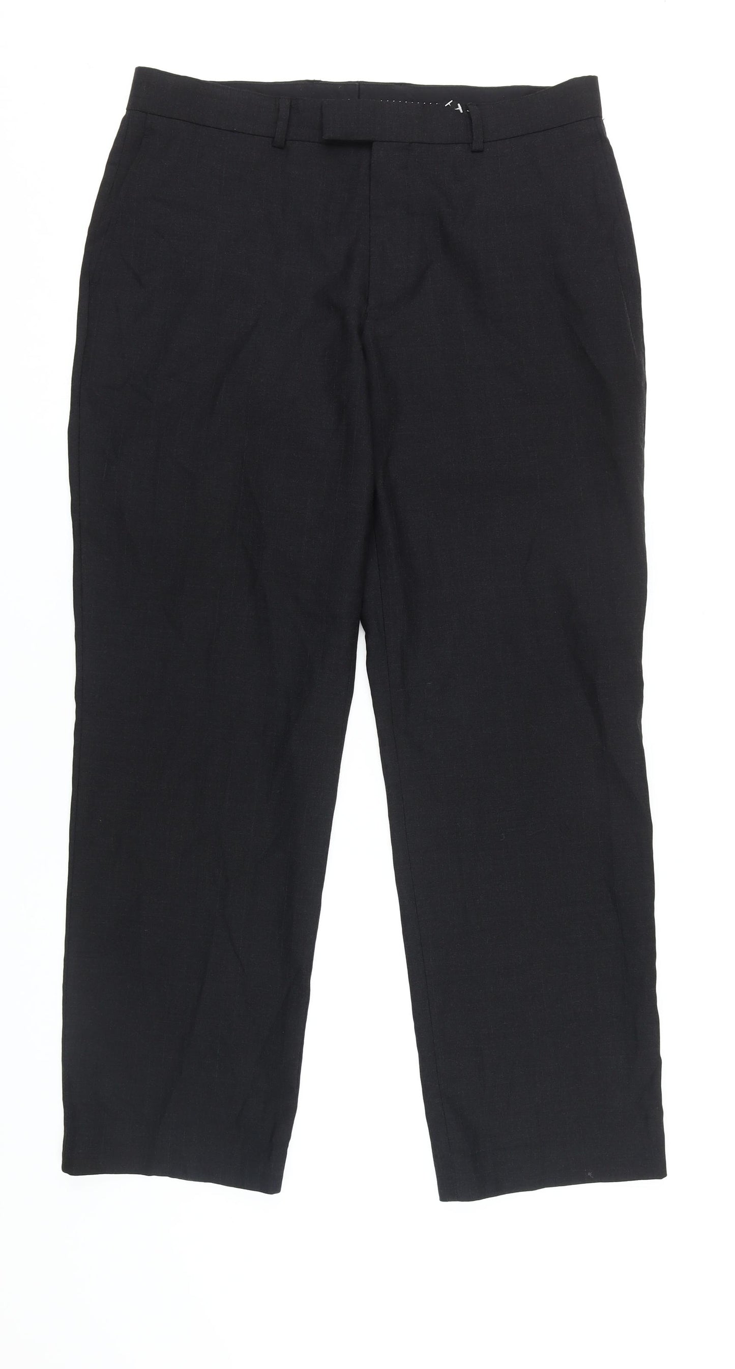 Next Men's Black Trousers, Size 36, Regular Fit