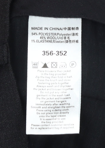 Next Men's Black Trousers, Size 36, Regular Fit