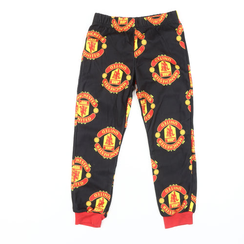 Manchester United Boys Black Pyjama Pants, Size 8-9 Years
