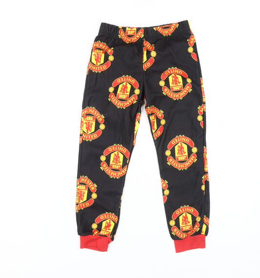 Manchester United Boys Black Pyjama Pants, Size 8-9 Years