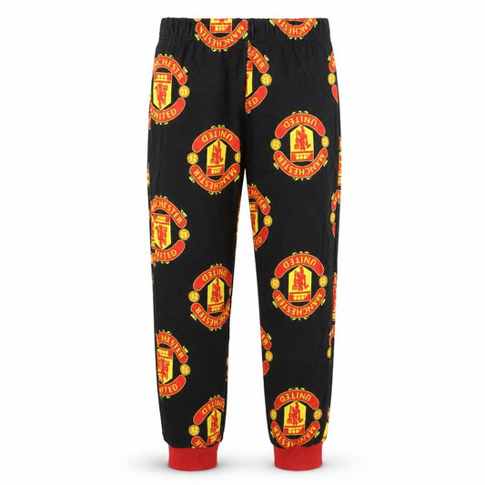 Manchester United Boys Black Pyjama Pants, Size 8-9 Years