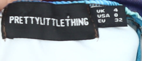 PrettyLittleThing Multicoloured Slip Dress Women Size 4