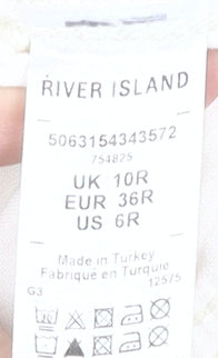 River Island Women's White Jeans Size 10