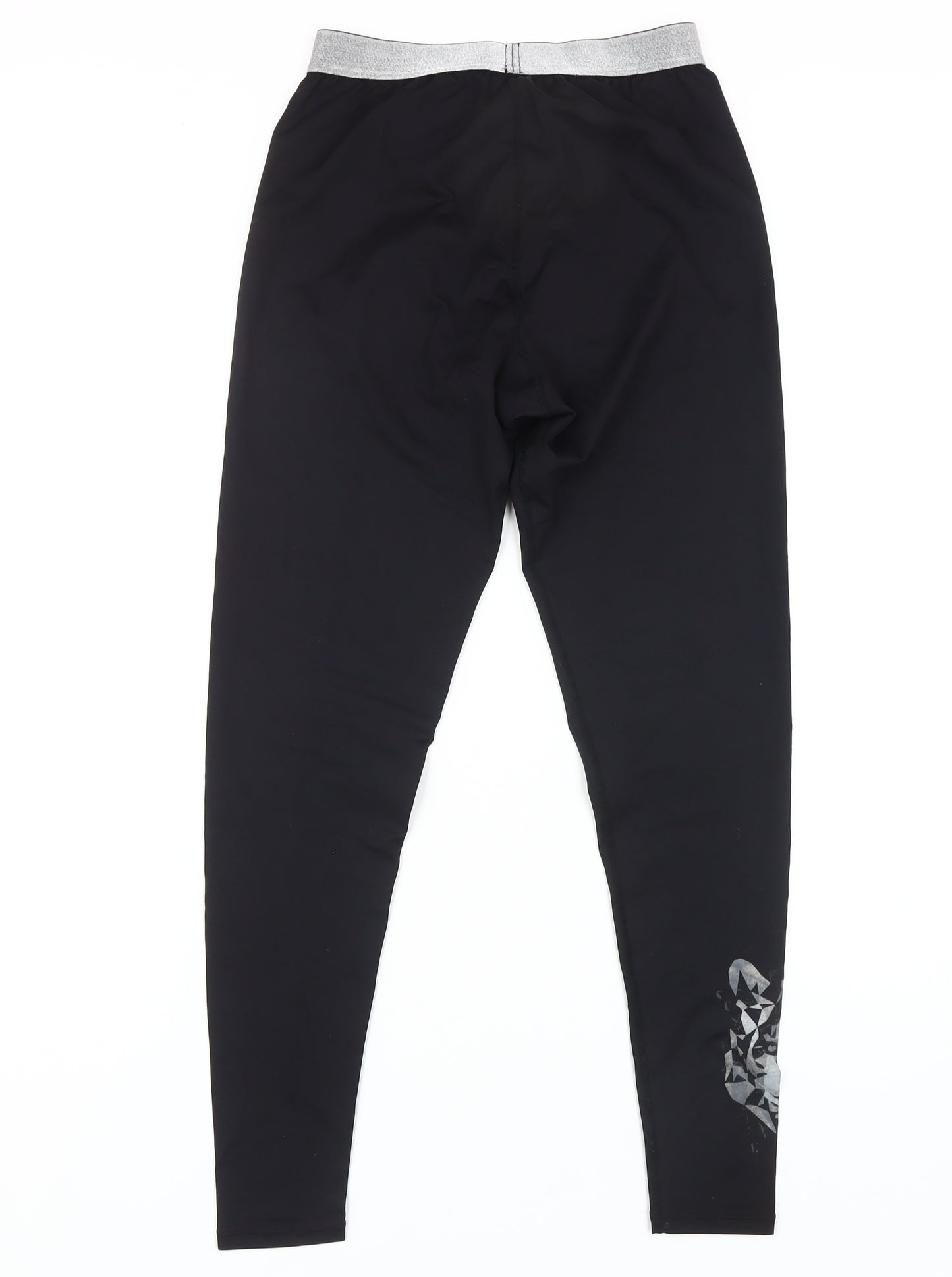BIBA Women's Black Geometric Leggings Size S