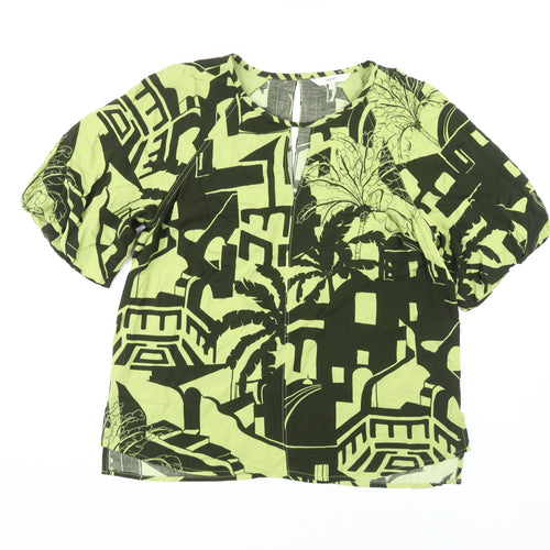 Next Women's Green Top Size 14 Lenzing Viscose