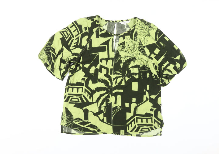 Next Women's Green Top Size 14 Lenzing Viscose