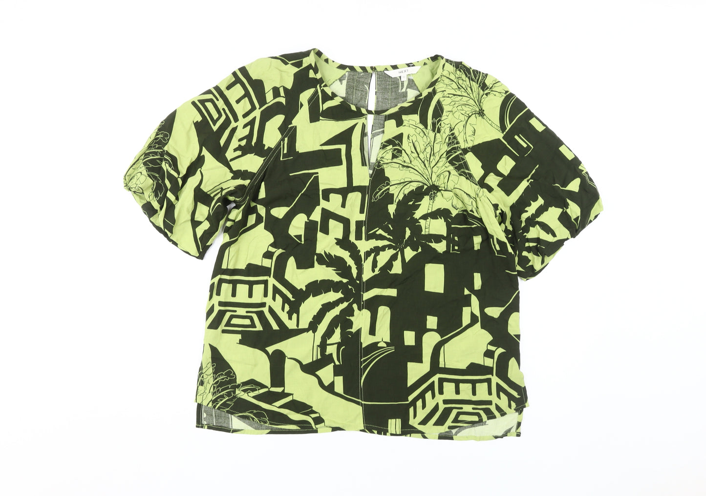 Next Women's Green Top Size 14 Lenzing Viscose