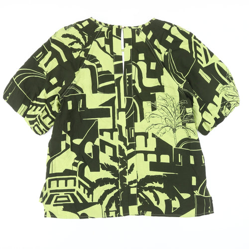 Next Women's Green Top Size 14 Lenzing Viscose