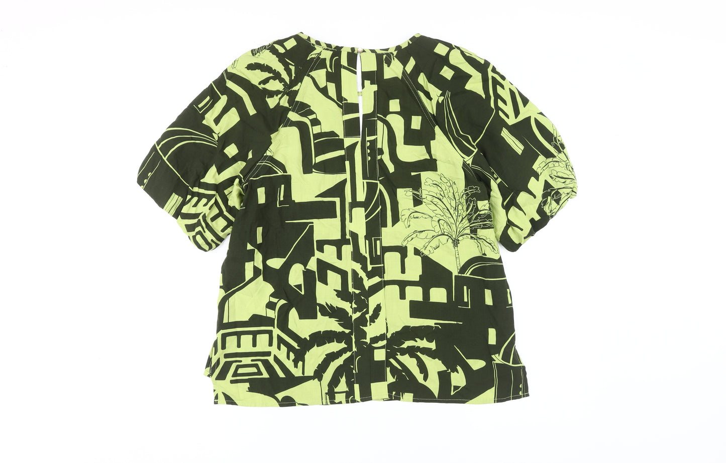 Next Women's Green Top Size 14 Lenzing Viscose