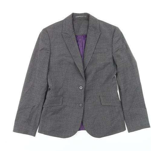 Brook Taverner Women's Grey Blazer, Size 8, Business Jacket
